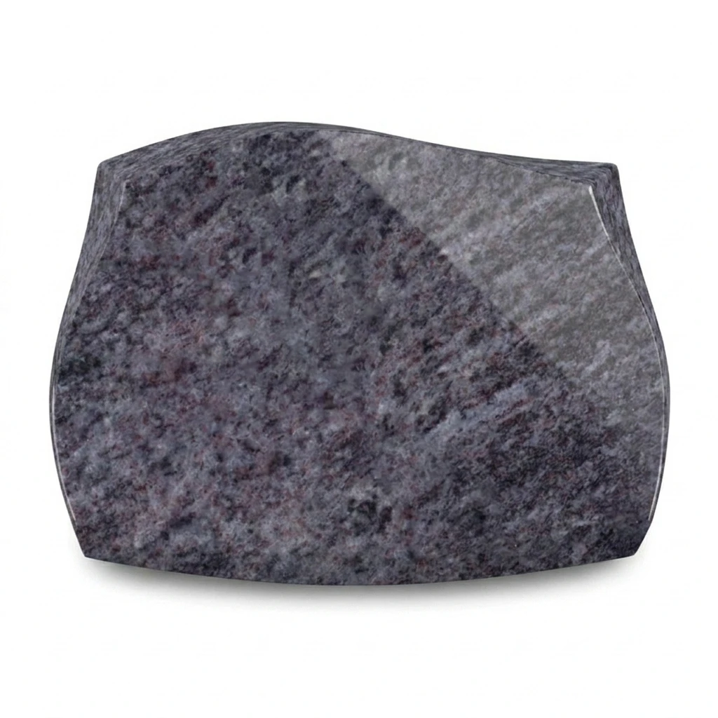 Blaugraue Grabtafel aus Orion-Granit – Liegestein Grabstein Hamburg-Ohlsdorf