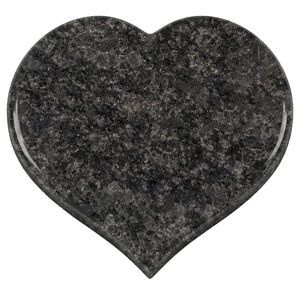 Grabherz Aurora aus Steel Grey-Granit – Grabplatte für Friedhöfe in Hamburg und Umgebung